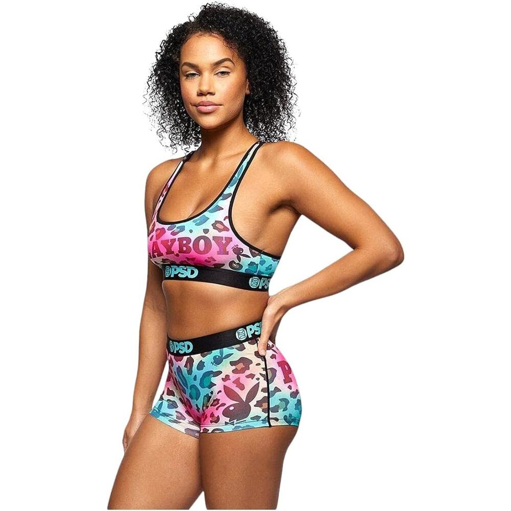 PSD Women's Wild Bunny Sports Bra, Multi, M